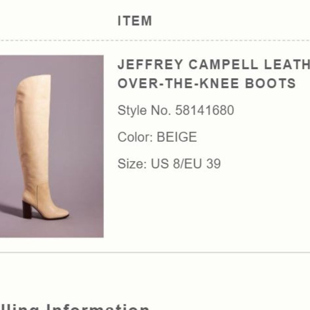 NWT JEFFREY CAMPELL LEATHER OVER-THE-KNEE BOOTS